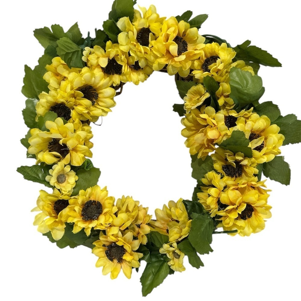 Vibrant Yellow Sunflower Wreath